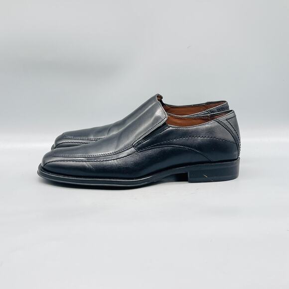 Johnston & Murphy Shoes Mens 7 Black Leather Slip On Dress Oxford Square Toe main image 7